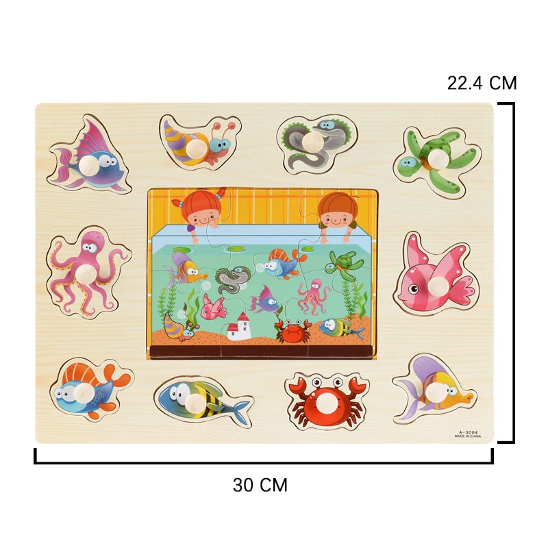 Rompecabezas Montessori 3D – Coordinación y Reconocimiento Visual