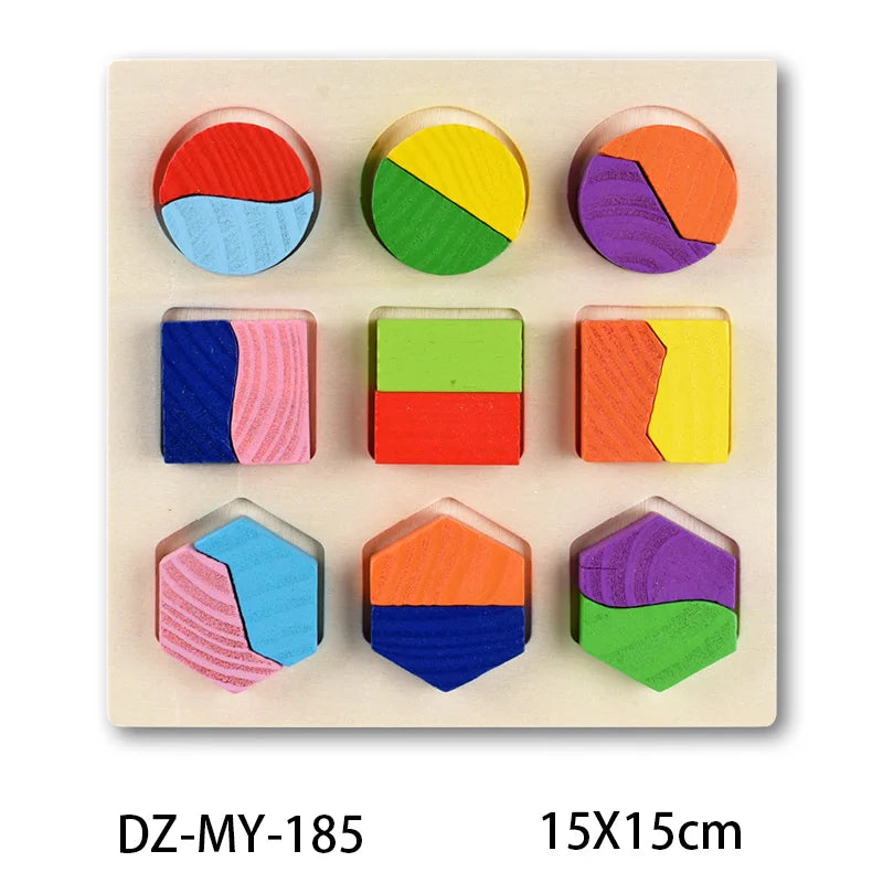 Rompecabezas Montessori 3D – Coordinación y Reconocimiento Visual