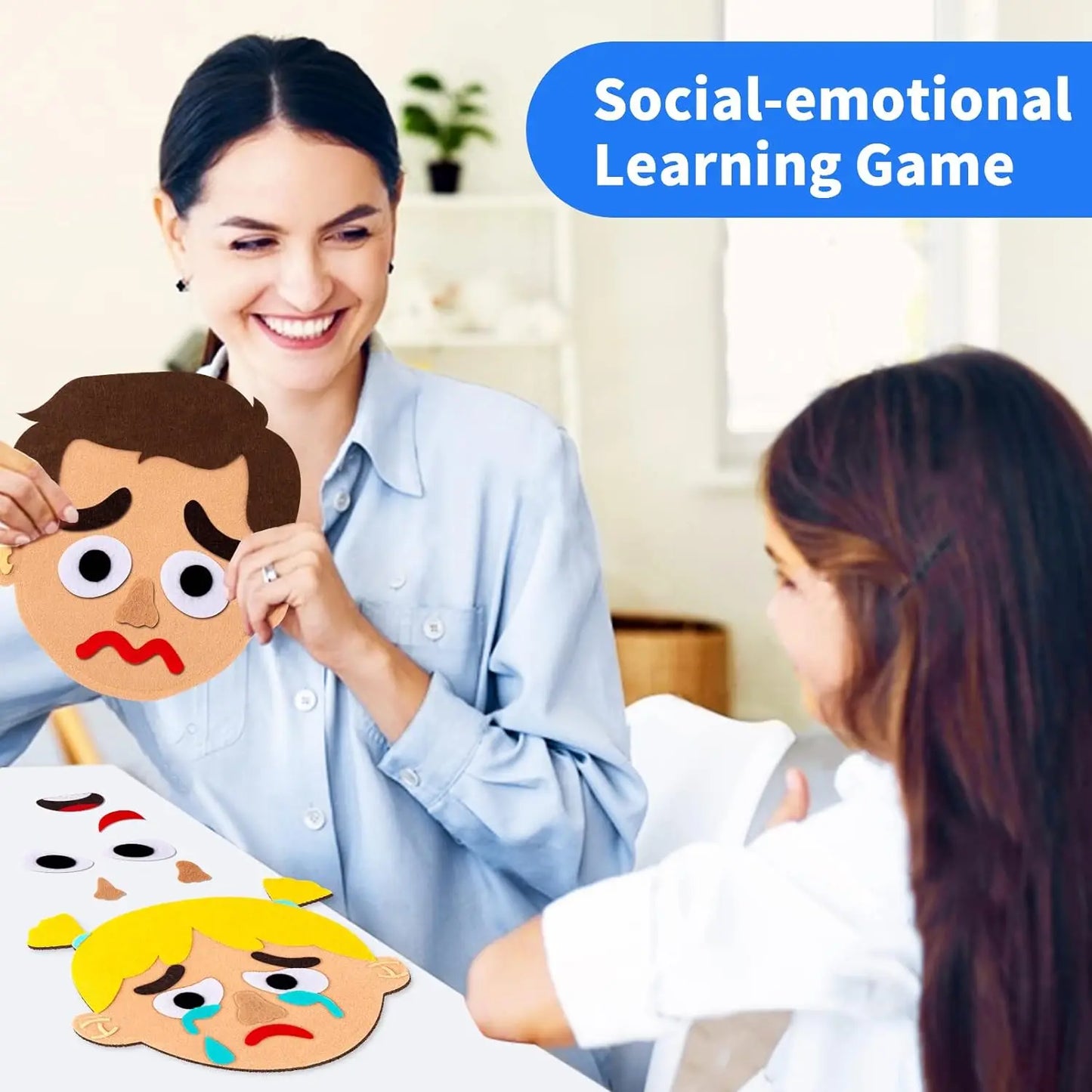 Tableros emocionales sociales Montessori, juguetes sensoriales para niños y niños pequeños, actividades de aprendizaje emocional para niños y niñas