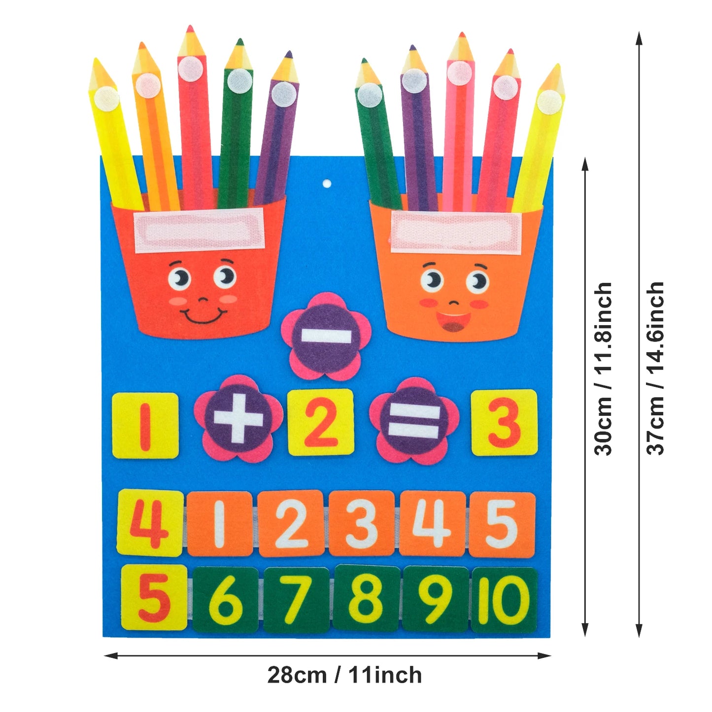 Tablero de Fieltro Montessori para Contar – Aprendizaje Numérico con los Dedos