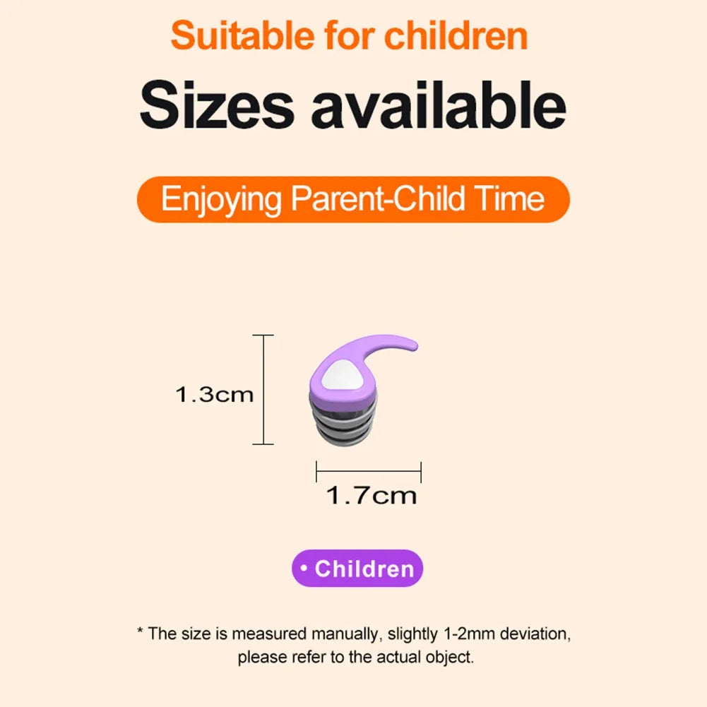 Tapones para los oídos con bloqueo de sonido para niños, Protector de silicona impermeable, reutilizable, reducción de ruido para piscina, baño, ducha, surf