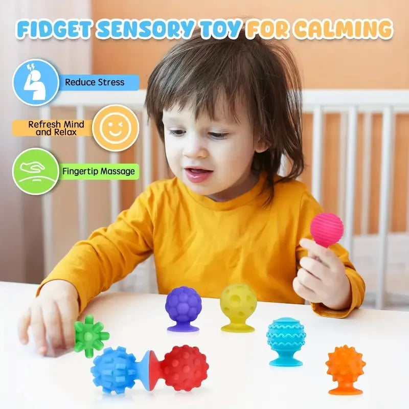 Fidget Sensorial con Ventosas – Estimulación Táctil y Juego Montessori