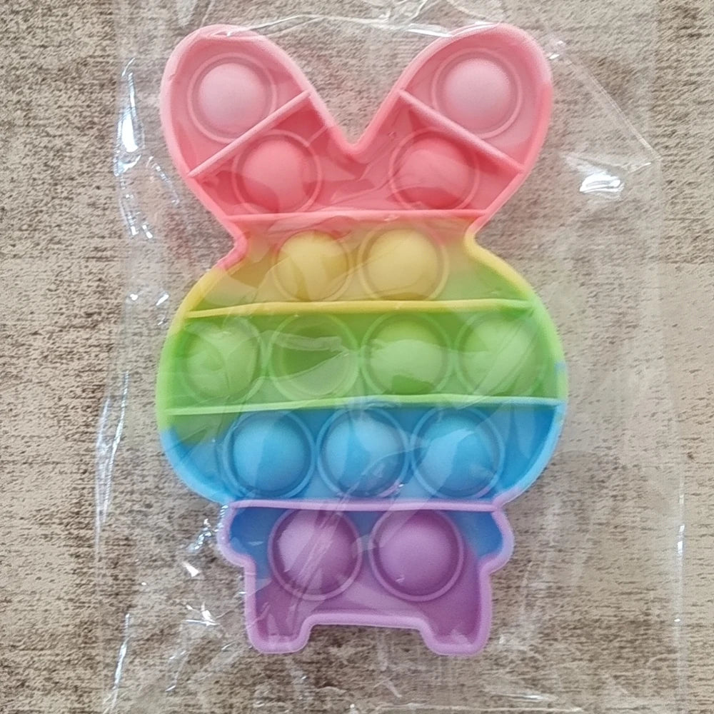 Juguete sensorial Push Pop Bubble Fidget, juguetes para aliviar el estrés, paquete para niños y adultos, herramientas antiansiedad de arcoíris, juguetes para aliviar el estrés de oficina
