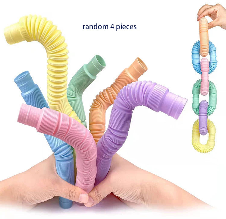 Mini Tubos Sensoriales Pop (Set de 4) – Juego de Construcción y Regulación Sensorial