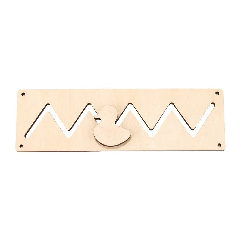 Tablero Montessori de Madera – Juego Sensorial para Concentración y Coordinación