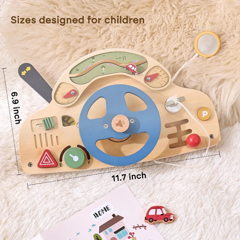 Volante Montessori de Madera – Estimulación Sensorial y Juego Temprano