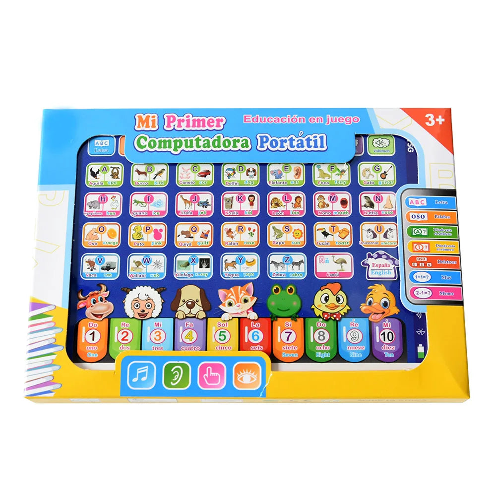 Pictograma Tablet Educativa en Español – Aprendizaje del Alfabeto con Voz y Tacto