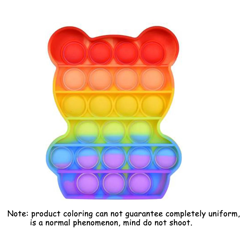 Juguete sensorial Push Pop Bubble Fidget, juguetes para aliviar el estrés, paquete para niños y adultos, herramientas antiansiedad de arcoíris, juguetes para aliviar el estrés de oficina