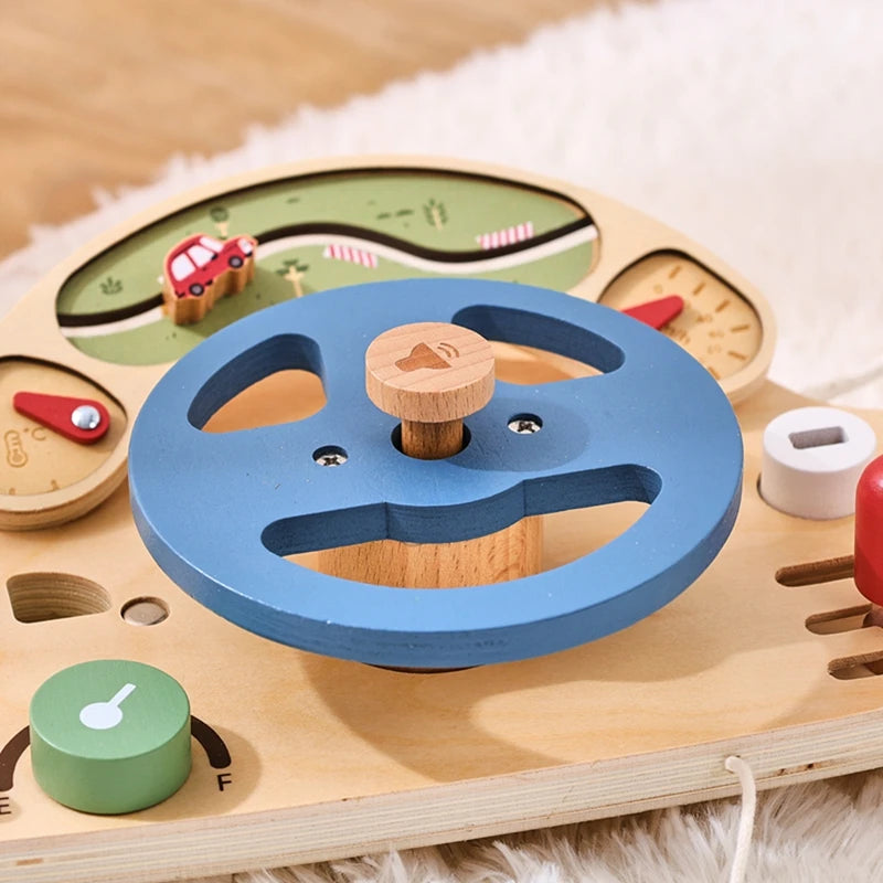 Volante Montessori de Madera – Estimulación Sensorial y Juego Temprano