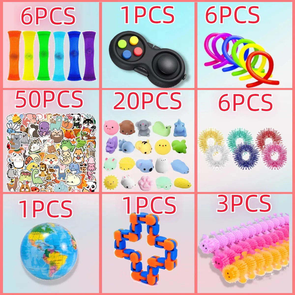Pack de 120 Juguetes Antiestrés Sensoriales – Ideal para Aula o Fiesta
