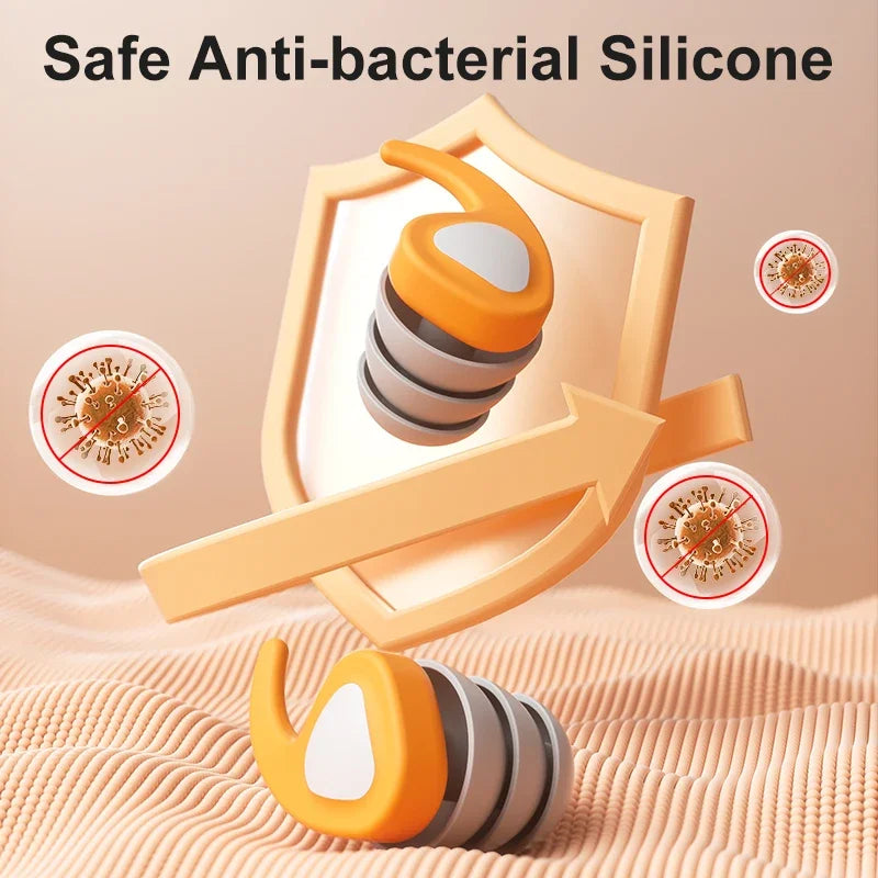 Tapones para los oídos con bloqueo de sonido para niños, Protector de silicona impermeable, reutilizable, reducción de ruido para piscina, baño, ducha, surf