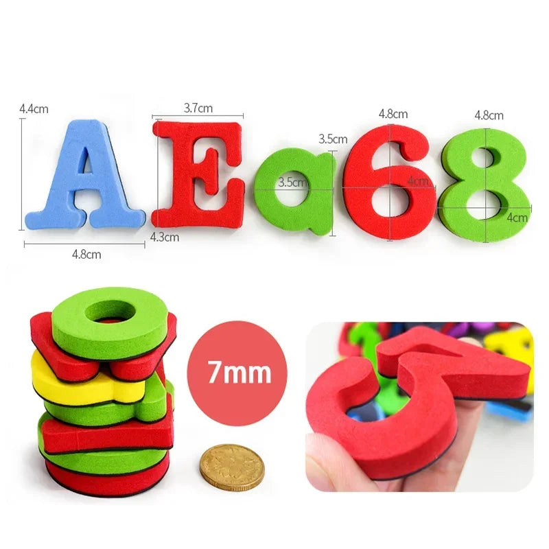 Set de Letras y Números Magnéticos – Juego Educativo para Aprender Jugando