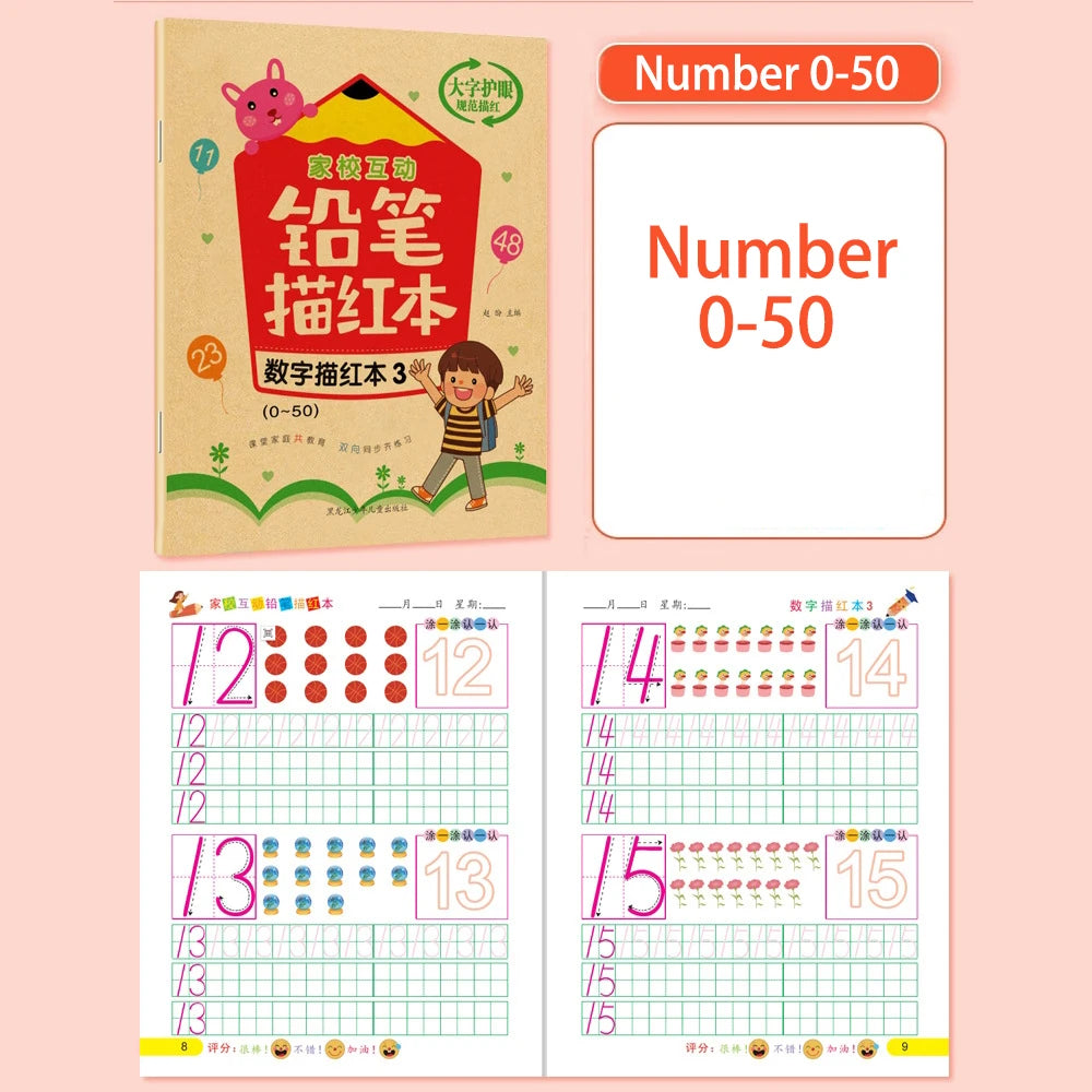 Cuaderno de Caligrafía para Niños – Letras y Números para Mejorar la Escritura
