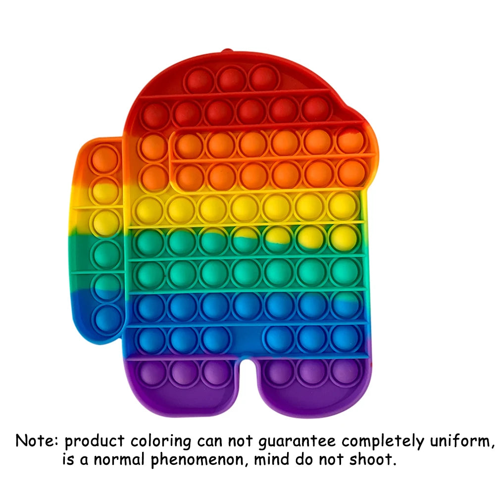 Juguete sensorial Push Pop Bubble Fidget, juguetes para aliviar el estrés, paquete para niños y adultos, herramientas antiansiedad de arcoíris, juguetes para aliviar el estrés de oficina