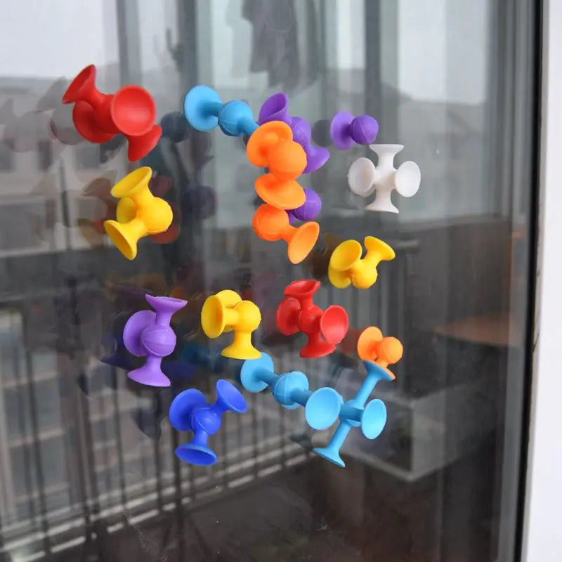 Juguete con ventosa, juego de dardos de lanzamiento suave, juguete con ventosa Pop de bloques de construcción, juguete Fidget para niños, juego interactivo para padres e hijos
