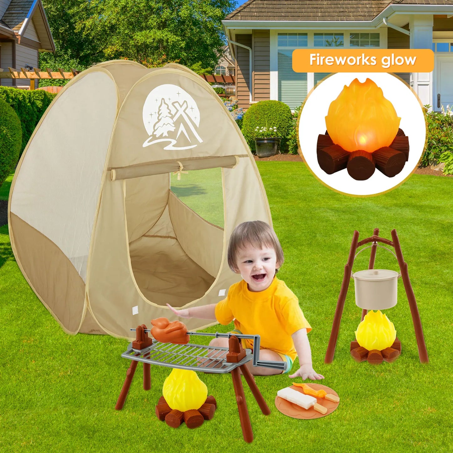 Tienda de Campaña Portátil para Niños – Juego de Aventura Sensorial Interior y Exterior