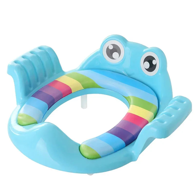 Asiento para orinal de bebé, asiento seguro para orinal para niños con reposabrazos para niñas y niños, cojín para orinal infantil para viajes al aire libre