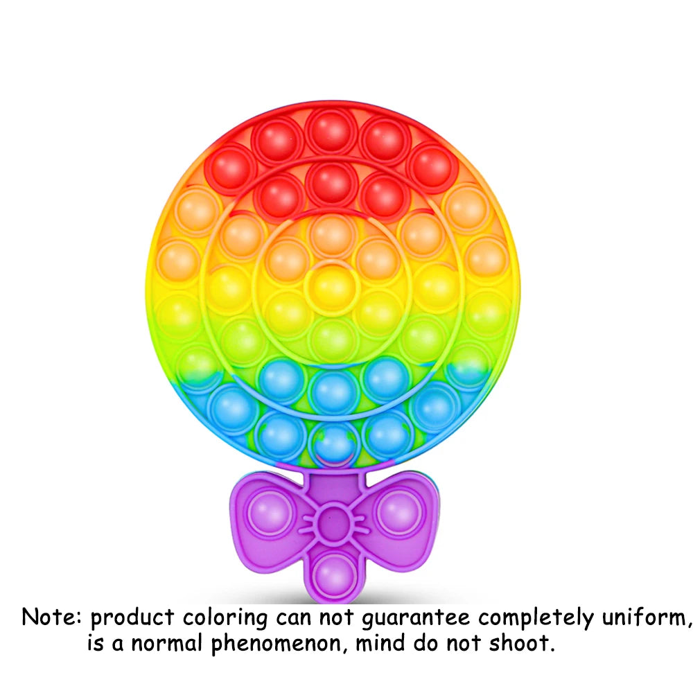Juguete sensorial Push Pop Bubble Fidget, juguetes para aliviar el estrés, paquete para niños y adultos, herramientas antiansiedad de arcoíris, juguetes para aliviar el estrés de oficina