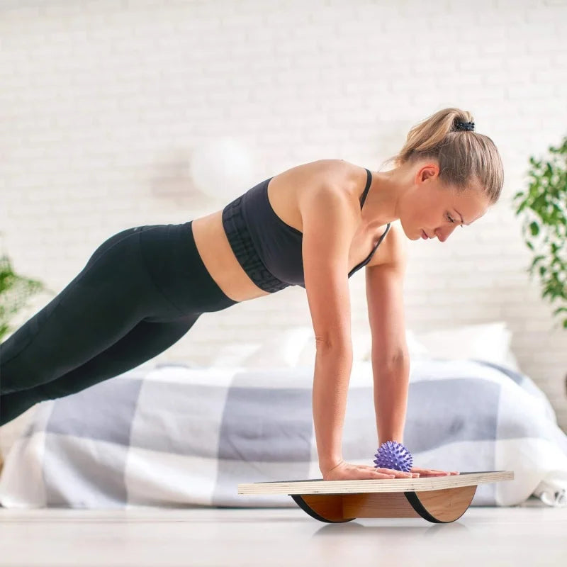 Tabla de Equilibrio de Madera – Estabilidad y Control Corporal para Niños y Adultos