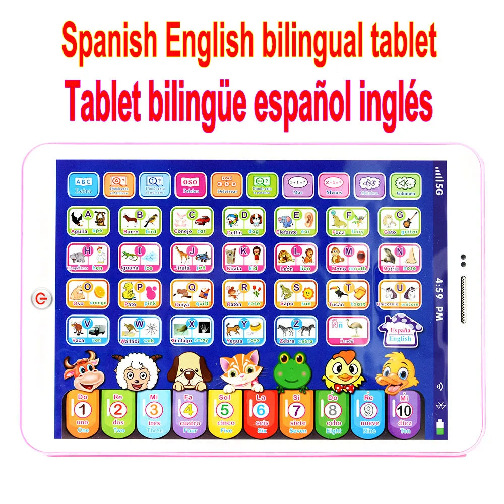 Pictograma Tablet Educativa en Español – Aprendizaje del Alfabeto con Voz y Tacto