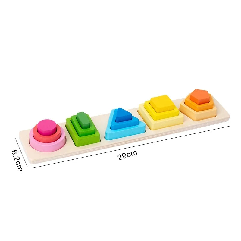 Clasificador de Madera Montessori – Formas, Colores y Coordinación Motora