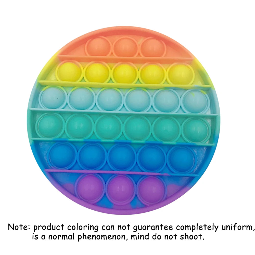 Juguete sensorial Push Pop Bubble Fidget, juguetes para aliviar el estrés, paquete para niños y adultos, herramientas antiansiedad de arcoíris, juguetes para aliviar el estrés de oficina