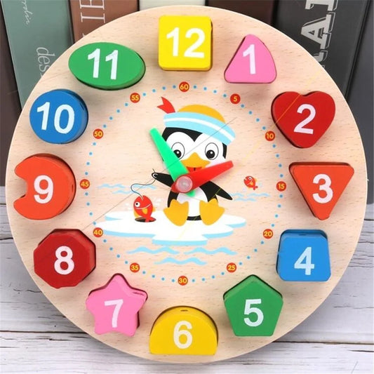 Reloj de Madera Educativo – Números, Enhebrado y Aprendizaje Temprano
