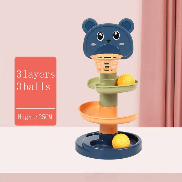Torre de Bolas Montessori – Coordinación Visual y Juego de Causa-Efecto