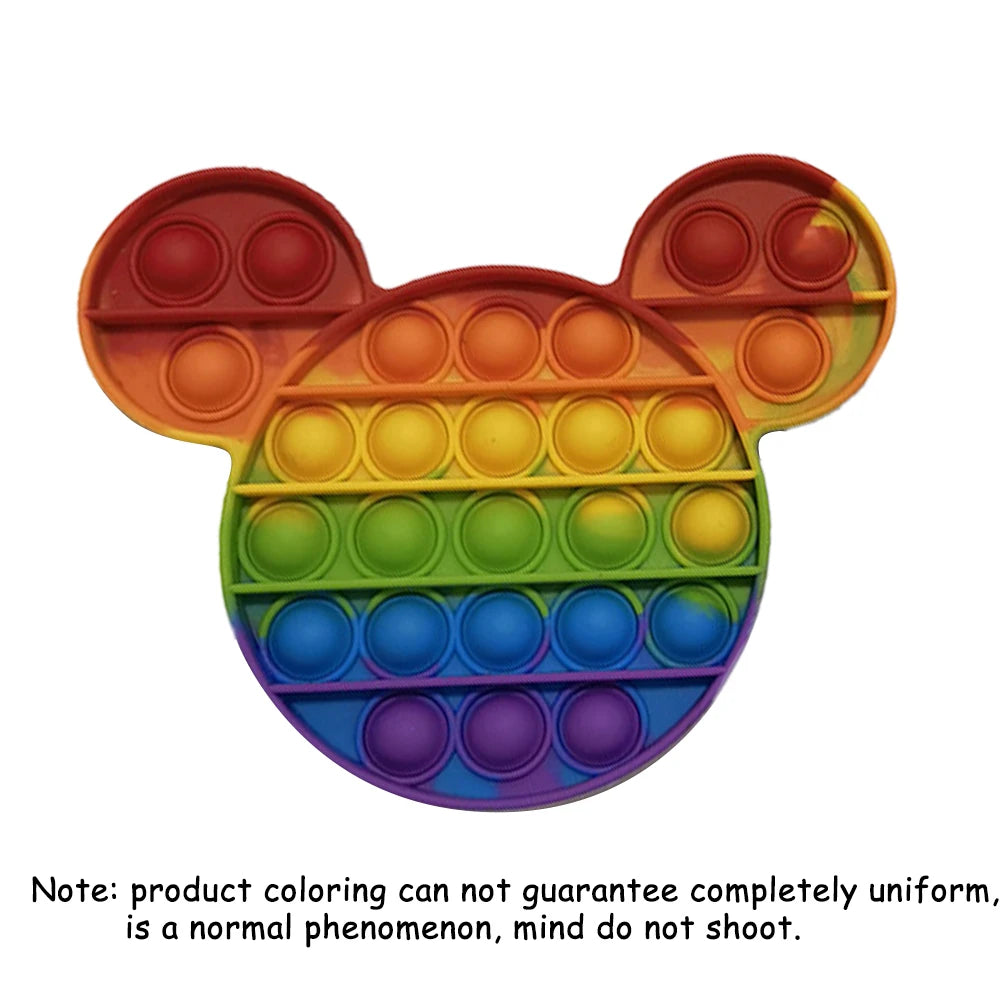 Juguete sensorial Push Pop Bubble Fidget, juguetes para aliviar el estrés, paquete para niños y adultos, herramientas antiansiedad de arcoíris, juguetes para aliviar el estrés de oficina
