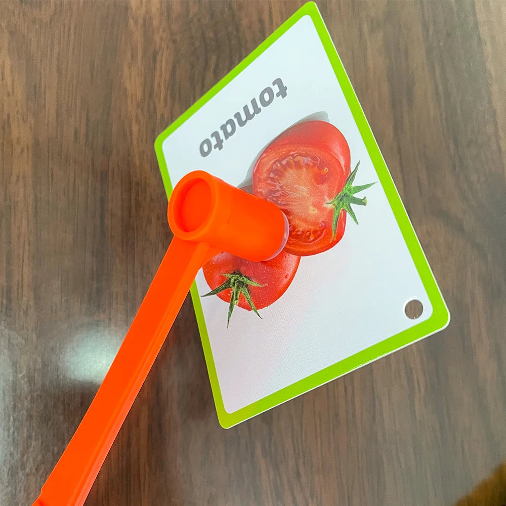 Juego Sensorial de Succión y Tarjetas – Aprendizaje Visual y Coordinación