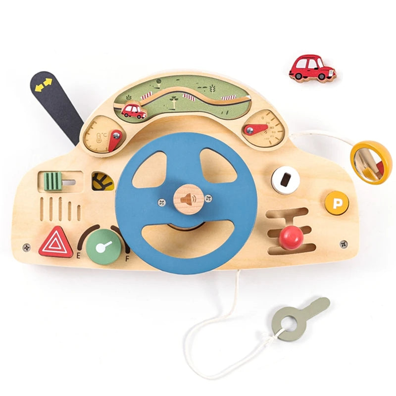 Volante Montessori de Madera – Estimulación Sensorial y Juego Temprano