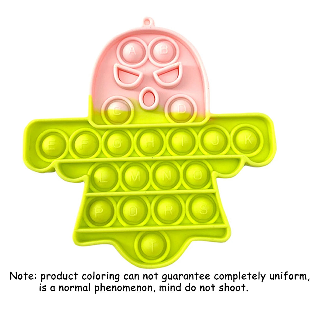 Juguete sensorial Push Pop Bubble Fidget, juguetes para aliviar el estrés, paquete para niños y adultos, herramientas antiansiedad de arcoíris, juguetes para aliviar el estrés de oficina