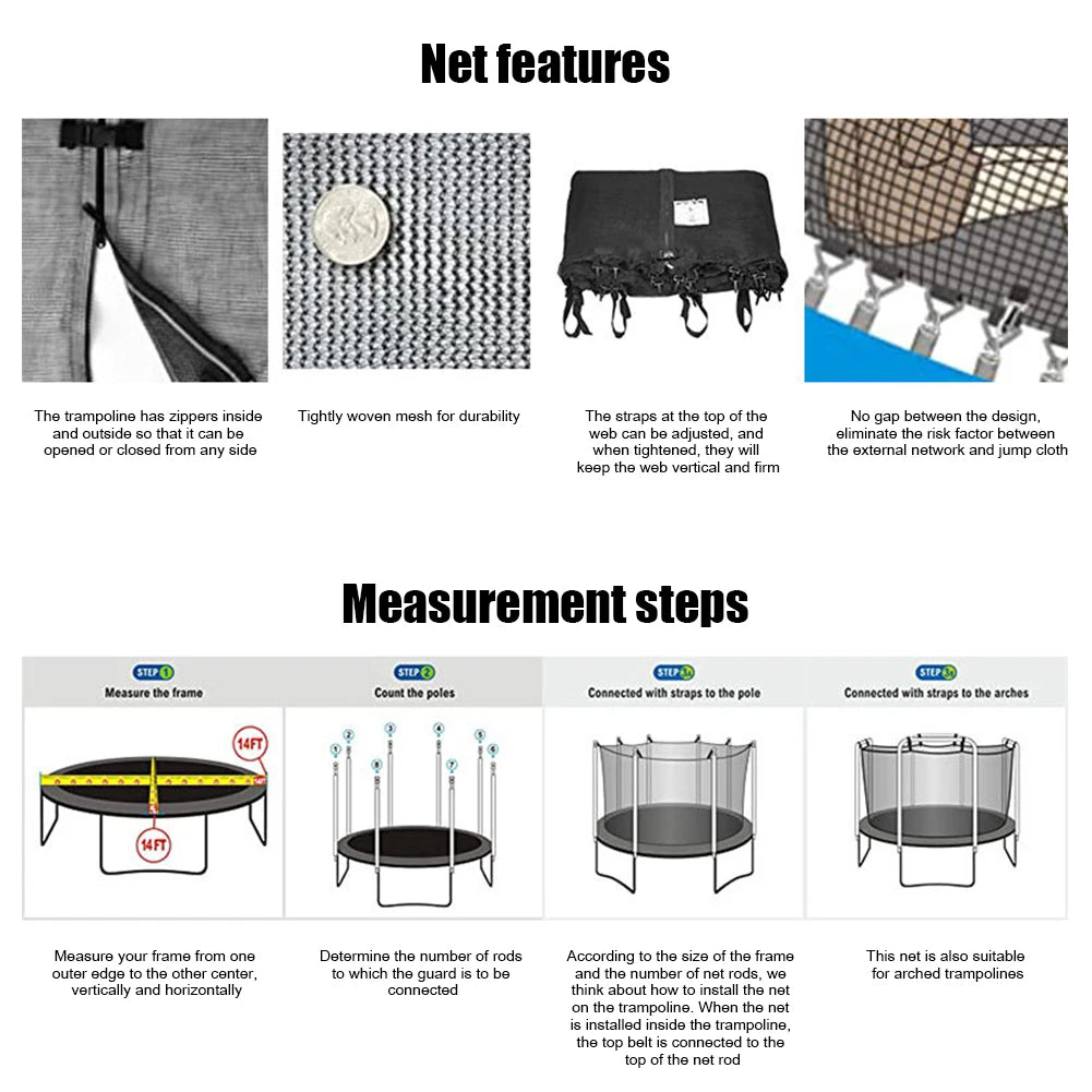 Red de Seguridad para Trampolín – Protección en Juegos Activos para Niños