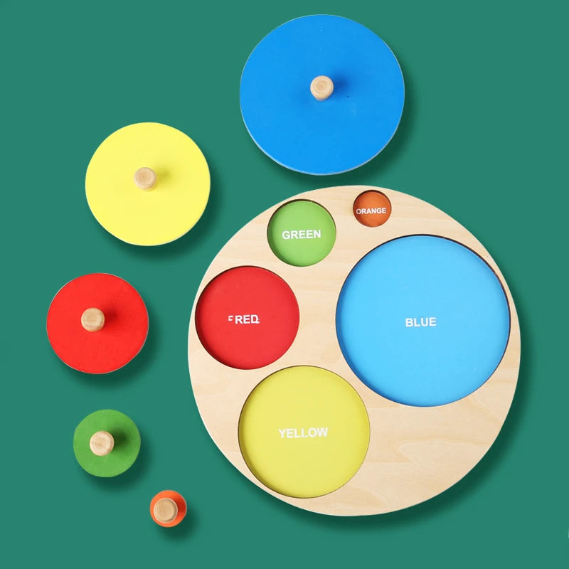 Tablero Sensorial Montessori – Formas y Colores para Estimulación Cognitiva y Motricidad Fina