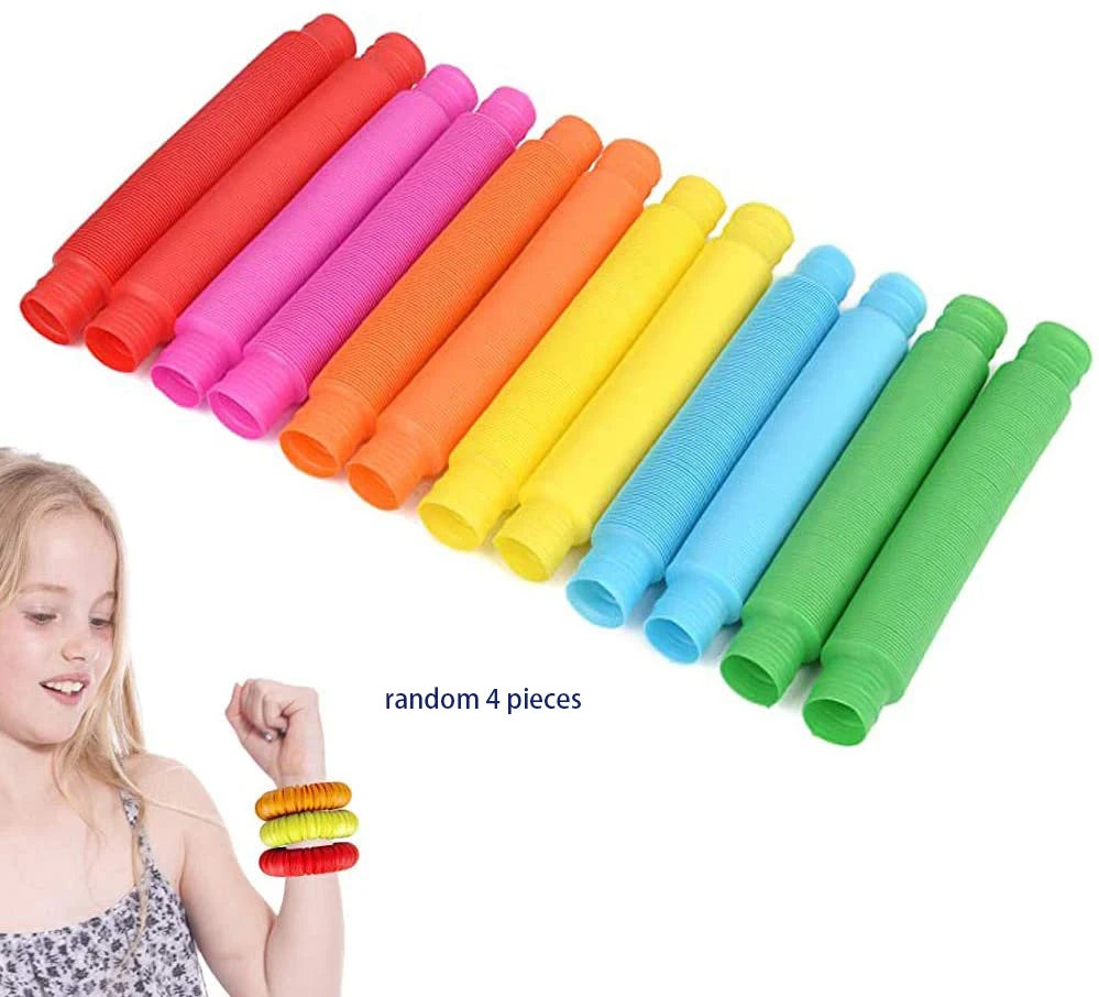 Mini Tubos Sensoriales Pop (Set de 4) – Juego de Construcción y Regulación Sensorial