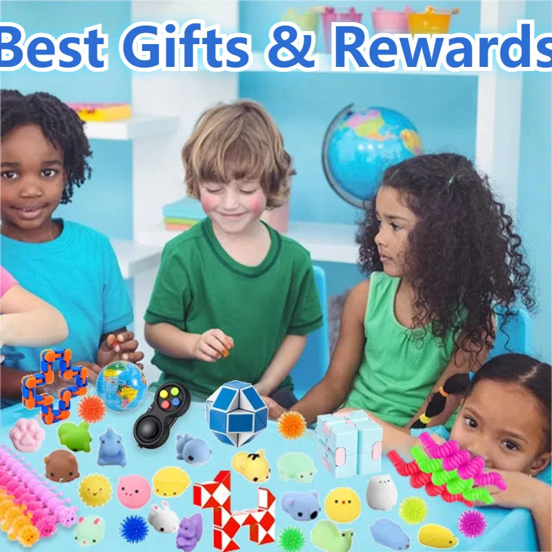 Pack de 120 Juguetes Antiestrés Sensoriales – Ideal para Aula o Fiesta