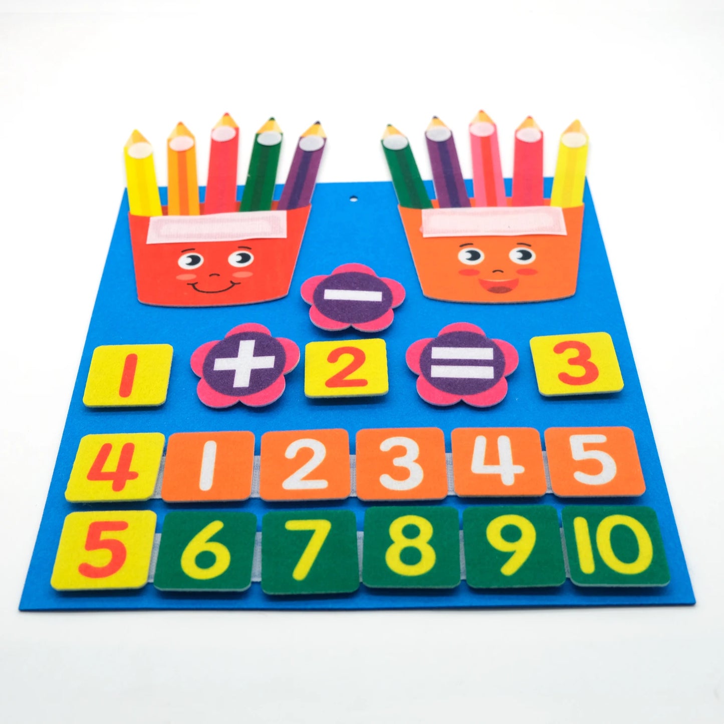 Tablero de Fieltro Montessori para Contar – Aprendizaje Numérico con los Dedos
