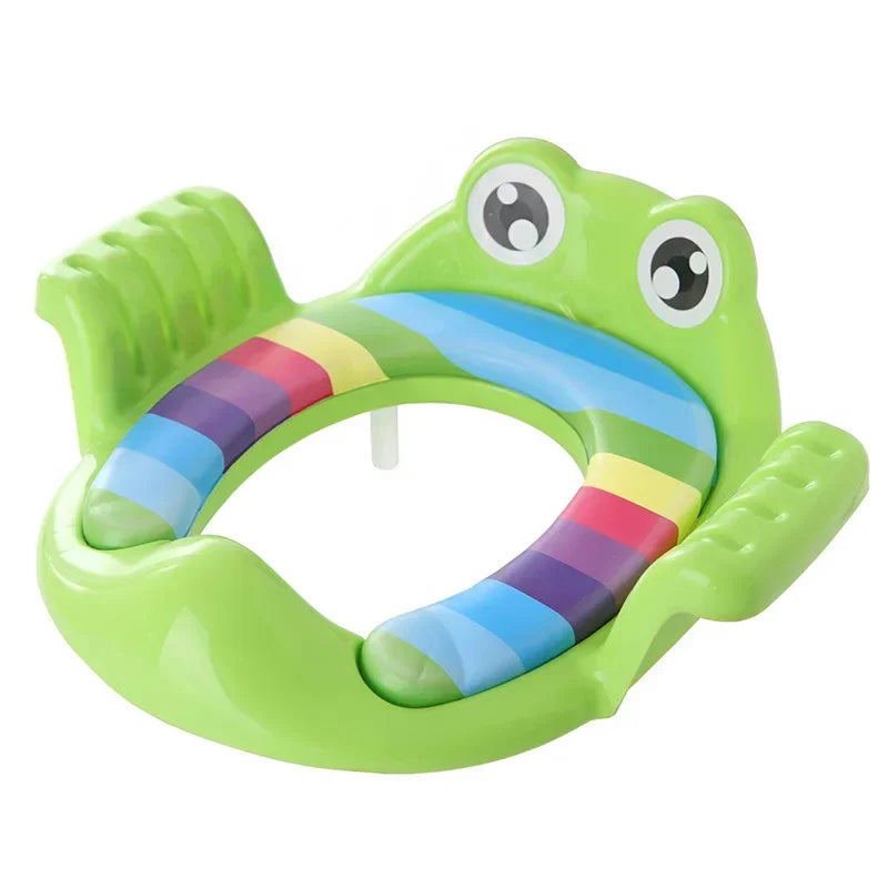 Asiento para orinal de bebé, asiento seguro para orinal para niños con reposabrazos para niñas y niños, cojín para orinal infantil para viajes al aire libre