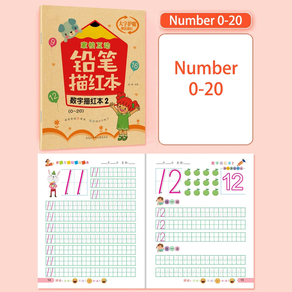 Cuaderno de Caligrafía para Niños – Letras y Números para Mejorar la Escritura