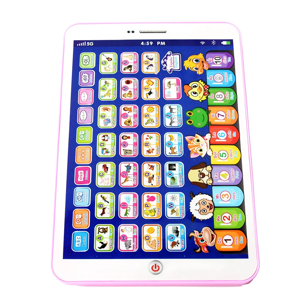 Pictograma Tablet Educativa en Español – Aprendizaje del Alfabeto con Voz y Tacto
