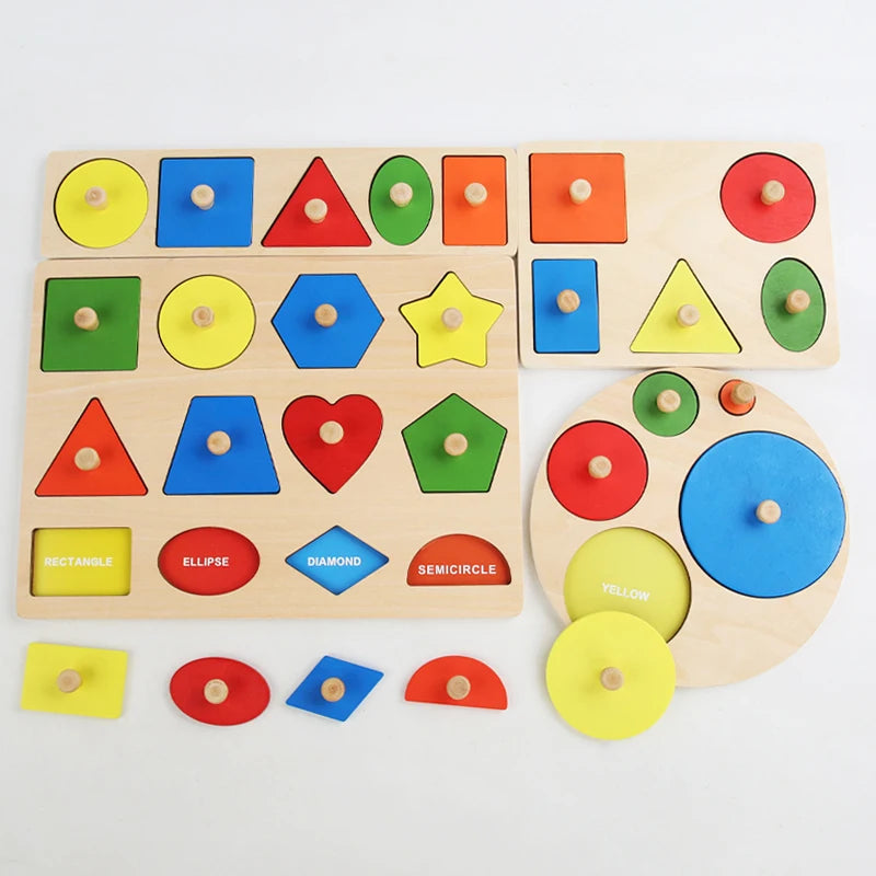 Tablero Sensorial Montessori – Formas y Colores para Estimulación Cognitiva y Motricidad Fina