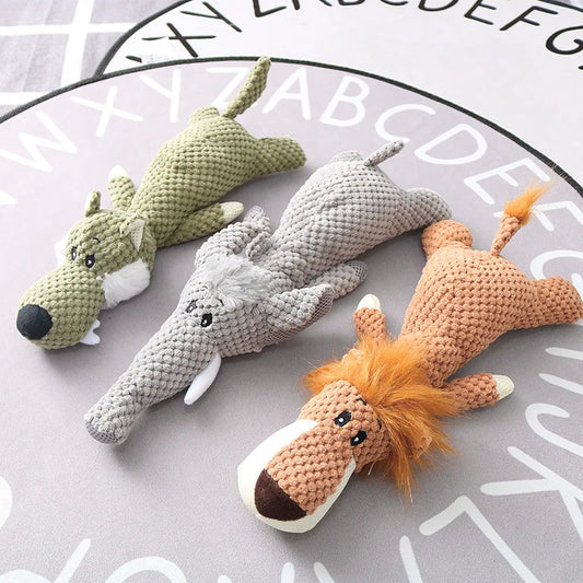 Juguete de peluche con dibujos de cachorros para perros, juguetes para masticar y chirrido para perros pequeños, productos para mascotas, accesorios para perros