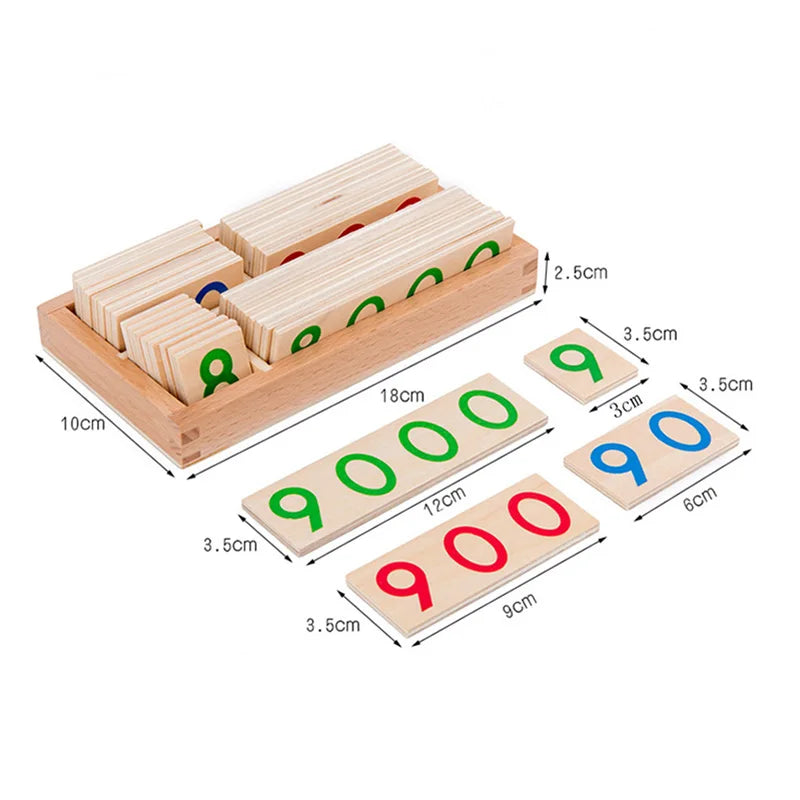 Set de Números Montessori – Aprende Matemáticas de Forma Visual y Manipulativa