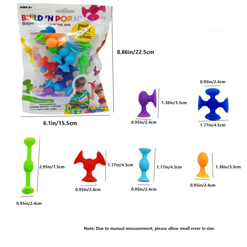 Juguete con ventosa, juego de dardos de lanzamiento suave, juguete con ventosa Pop de bloques de construcción, juguete Fidget para niños, juego interactivo para padres e hijos
