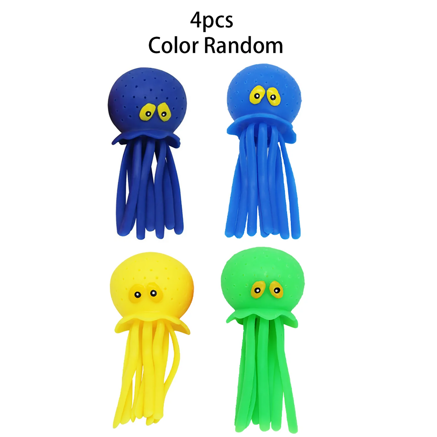 Bolas de agua de pulpo para niños, juguetes de baño para niños, alivio del estrés sensorial, bolas de salpicaduras de bomba de agua, lindos juguetes flotantes para piscina