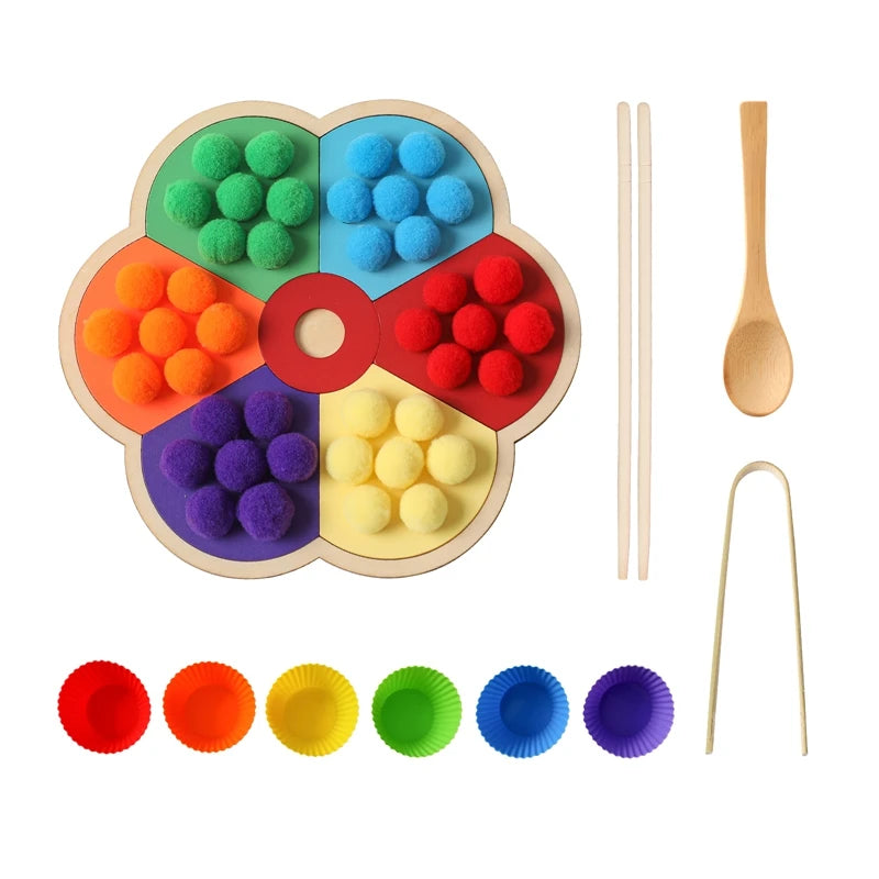 Tablero Montessori de Clasificación – Reconocimiento Visual y Coordinación