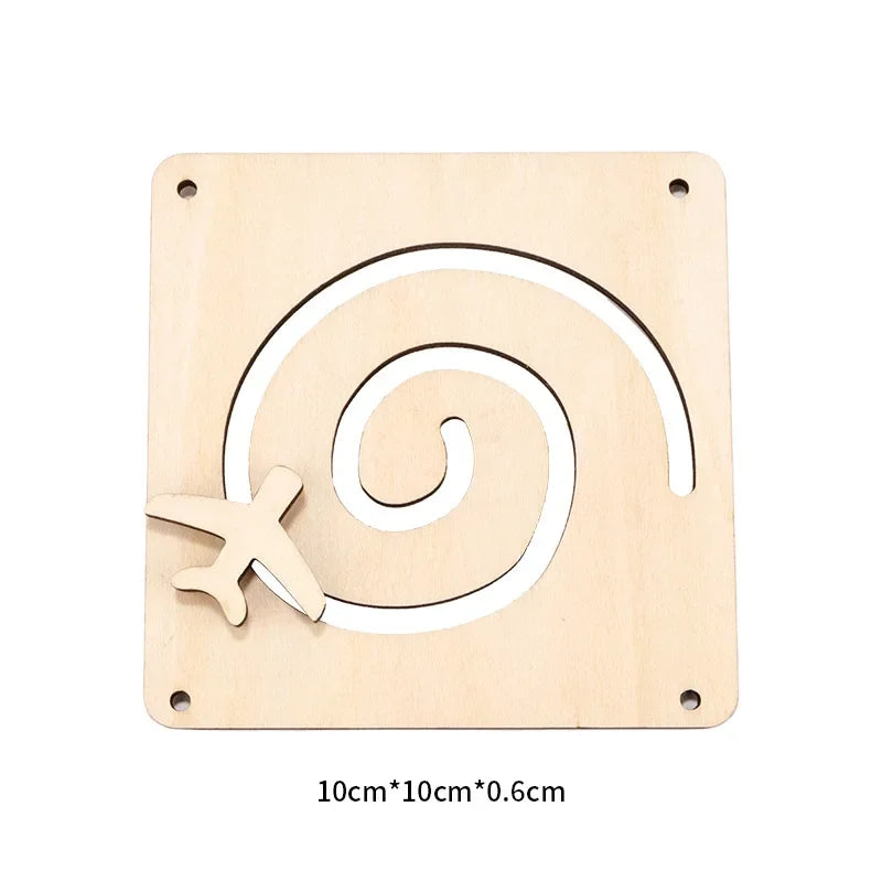 Tablero Montessori de Madera – Juego Sensorial para Concentración y Coordinación