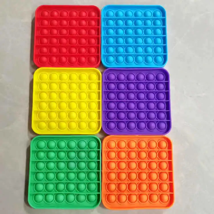 3 uds regalo novedoso juego de empuje Pop Bubble Fidget juguetes sensoriales Para niños Anti estrés Enfant Regalos Cumpleaños Niños Para Invitados