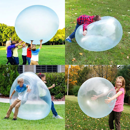 Globo de juguete para niños, pelota de burbujas llena de agua y aire suave para exteriores, juego de fiesta divertido, regalo de verano, pelota elástica inflable
