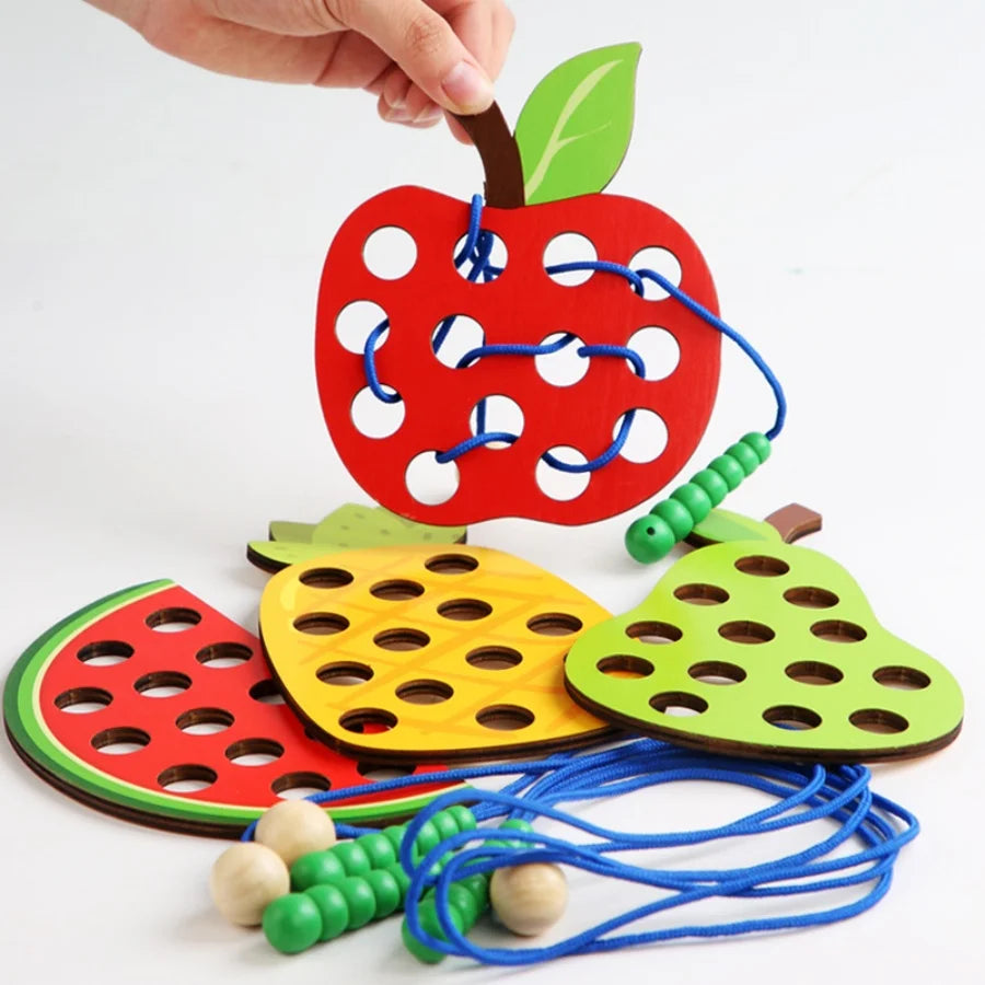 Tablero de Enhebrado Montessori – Coordinación Motora y Juego Creativo